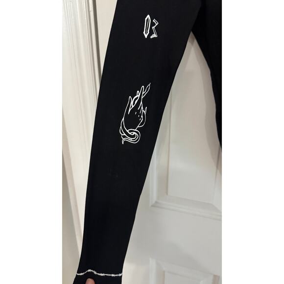 MANIERE DE VOIR Black Graffiti Bodysuit - Picture 8 of 9